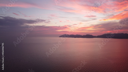 山口県の自然と瀬戸内海の夕陽　日本の景色と地球環境