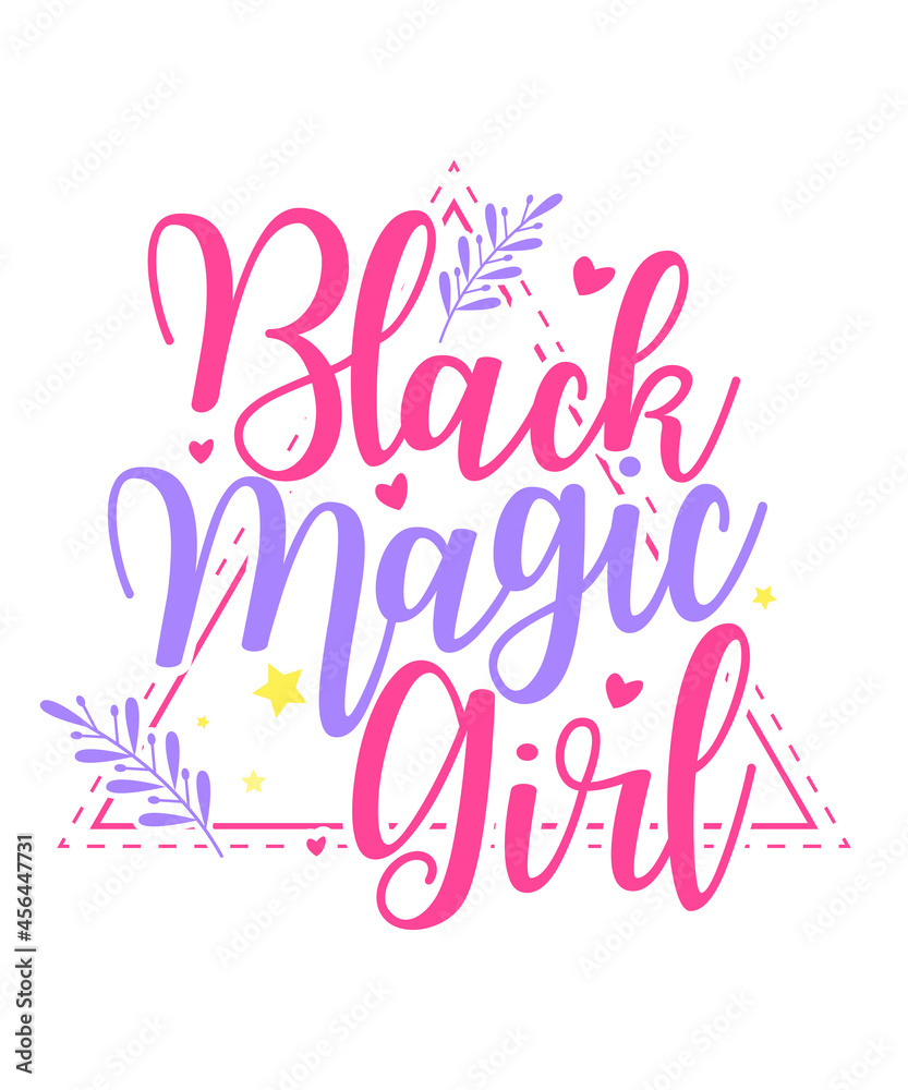 black magic girl African American typography design black magic girl African American typography design