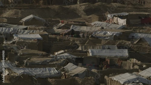 Wallpaper Mural Afghanistan scene - day time scene from Kabul city -tele photo scene of shanty refugee housings and tents - from slight over head camera position Torontodigital.ca