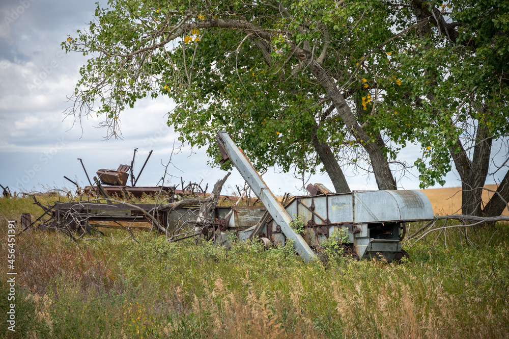 Fototapeta premium Abandoned farm equipment