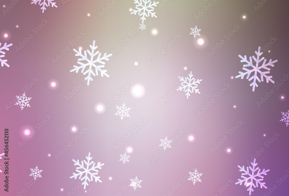 Light Pink, Green vector background in Xmas style.