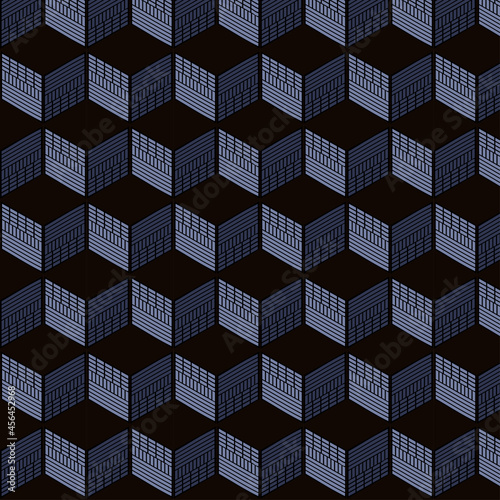 Geometric Cube Seamless Pattern