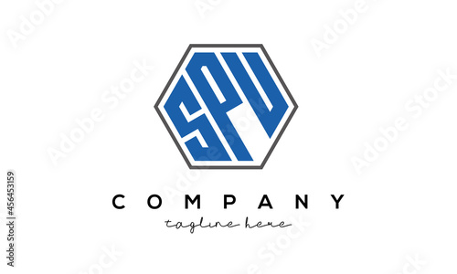 SPU creative polygon logo victor template