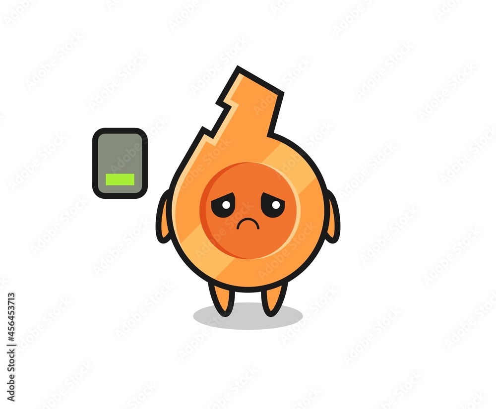 whistle mascot character doing a tired gesture whistle mascot character doing a tired gesture