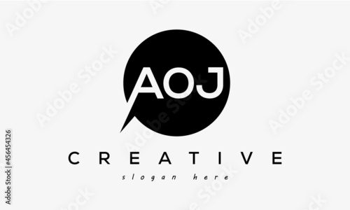 AOJ creative circle letter logo design victor photo