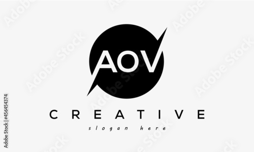 AOV creative circle letter logo design victor photo