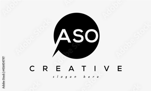ASO creative circle letter logo design victor