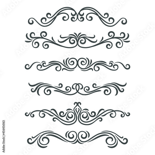 Borders and dividers decorative ornate elements