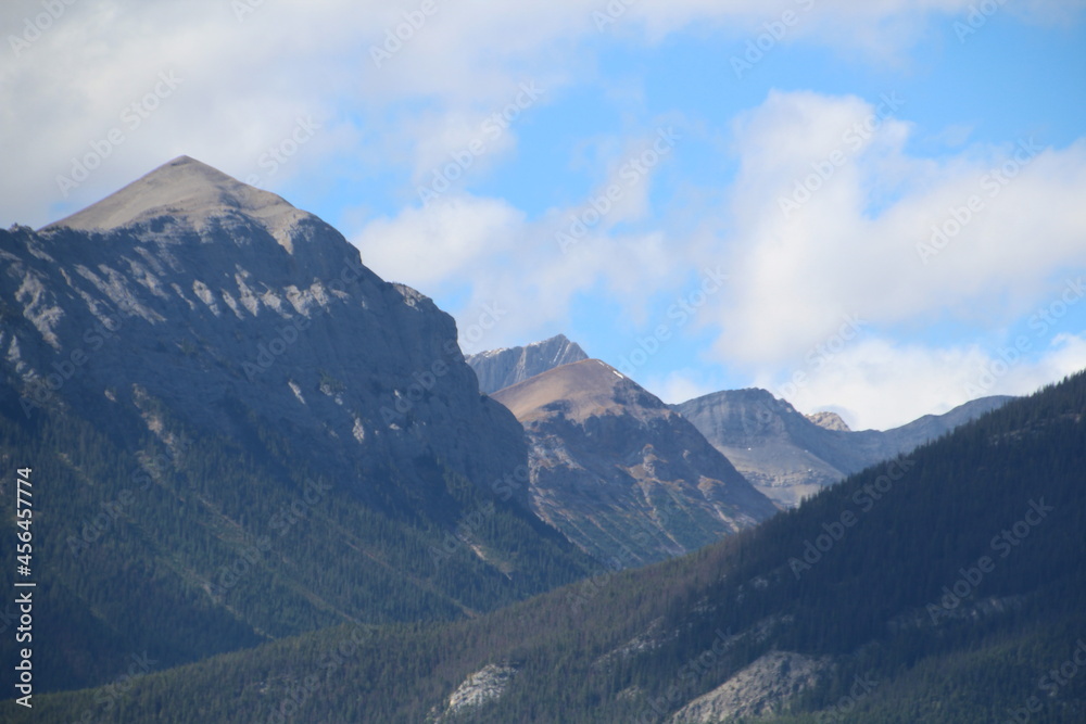 Row Of Mountains, Jasper National Park, Alberta
