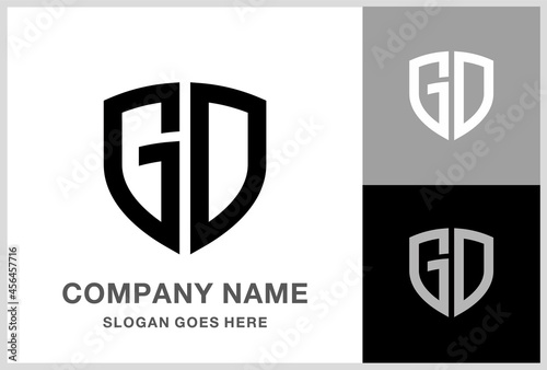 Monogram Letter GD Business Company Vector Logo Design