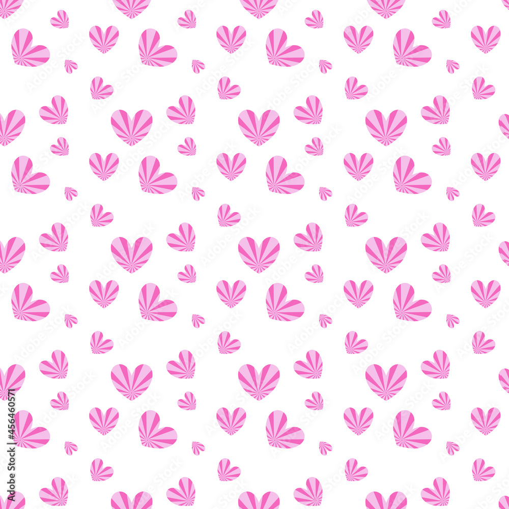 Childish Seamless pattern of pink spotlight beam in many size hearts on white background. Vector beautiful pattern design for decorating , fabric, wrapping, textile, wallpaper, apparel of love. Childish Seamless pattern of pink spotlight beam in many size hearts on white background. Vector beautiful pattern design for decorating , fabric, wrapping, textile, wallpaper, apparel of love.