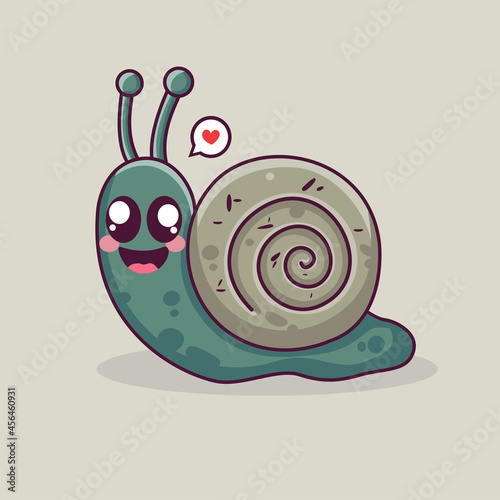 Snail animal logo Cute snail vector cartoon escargot animal snail slug kawaii