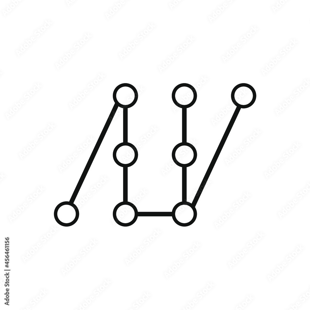 several small circles connected by slanted and straight lines several small circles connected by slanted and straight lines