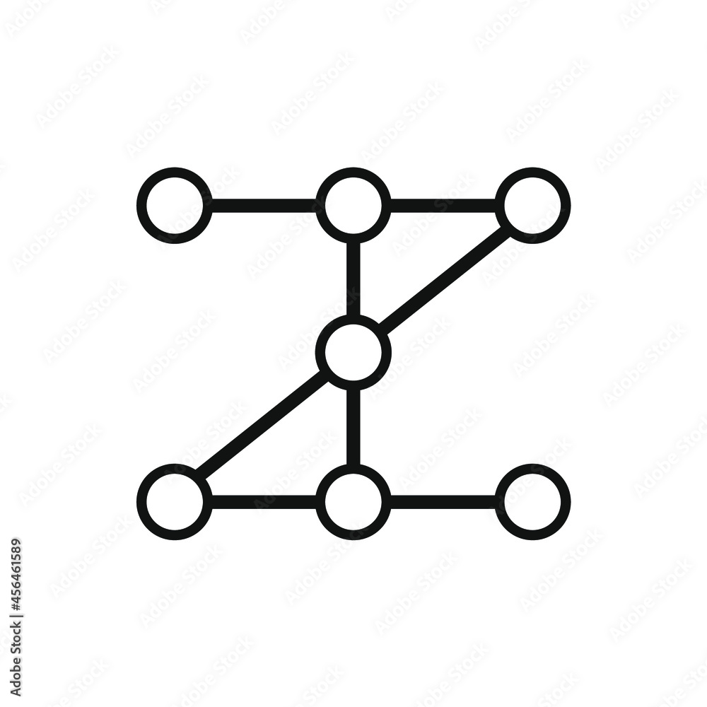 a collection of circles connected by the outline Z a collection of circles connected by the outline Z