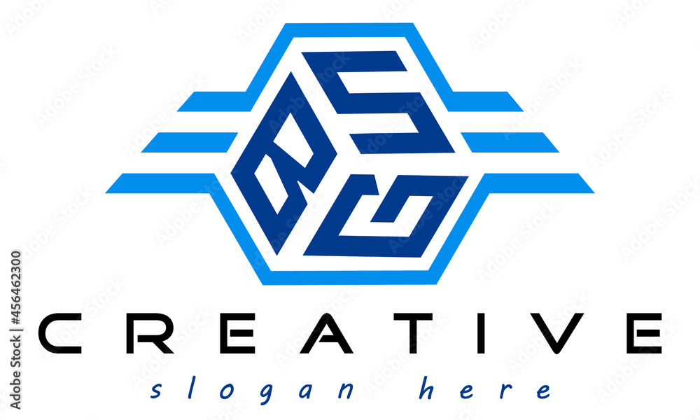 emblem badge with wings BSG letter logo design vector, business logo ...