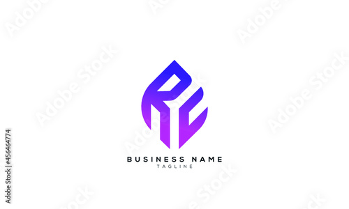 RC initials monogram letter text alphabet logo design