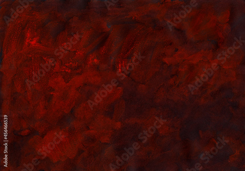 red ink strokes on black horizontal background - grunge raster illustration 