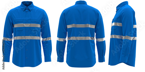 Fényképezés Solid Hi-Vis workwear shirt, Safety shirt