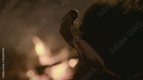 Native Headgear | Night Fire, Canadian Rockies