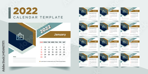 2022 calendar template, desk calendar 2022, 2022 desk calendar