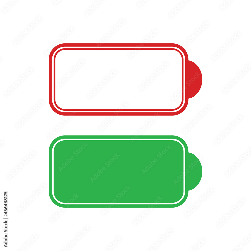 Empty and full Battery Vector Icon Illustration. Vector illustration Empty and full Battery Vector Icon Illustration. Vector illustration