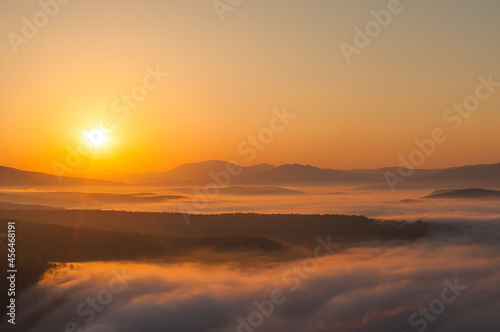 landscape with fog in the mountains © Timofei