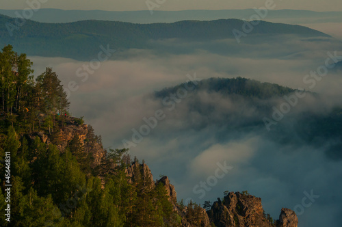 fog in the mountains