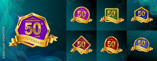 Golden icons for fifty year celebration 
