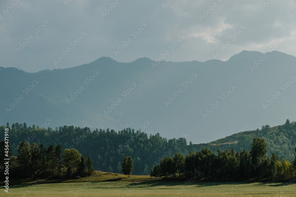 View of the Altai Mountains in the direction of Tyungur View of the Altai Mountains in the direction of Tyungur
