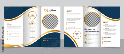 Creative corporate modern business trifold brochure template