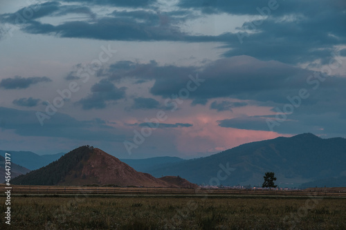 View of the Altai Mountains in the direction of Tyungur photo