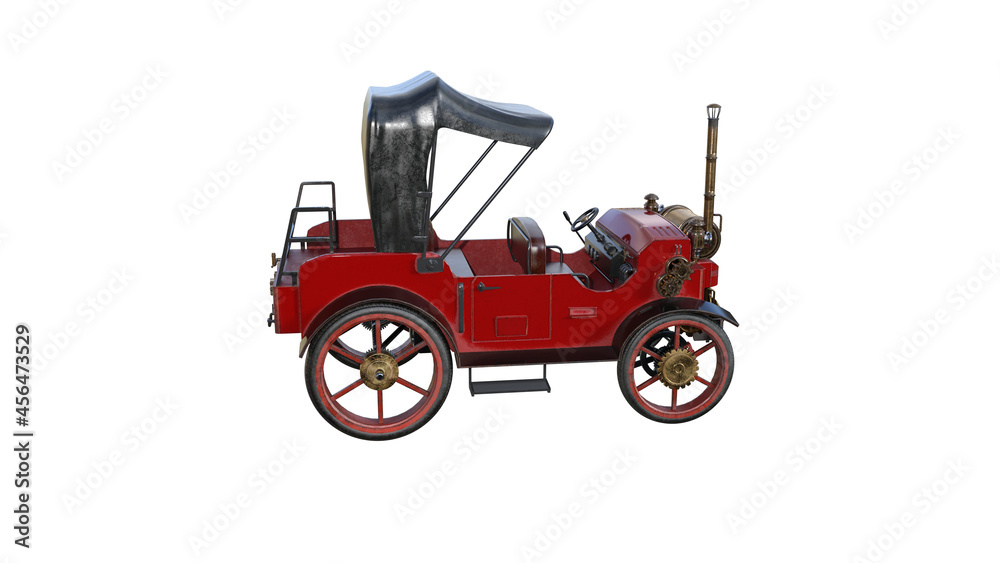 3d model of an old car rendered at different angles, isolated on a white background. 3D rendering, 3D illustration. 3d model of an old car rendered at different angles, isolated on a white background. 3D rendering, 3D illustration.