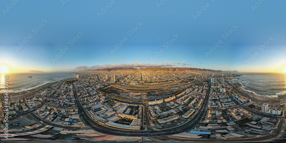 Vistas aéreas de la ciudad de Antofagasta de Chile