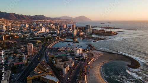 Vistas aéreas de la ciudad de Antofagasta de Chile