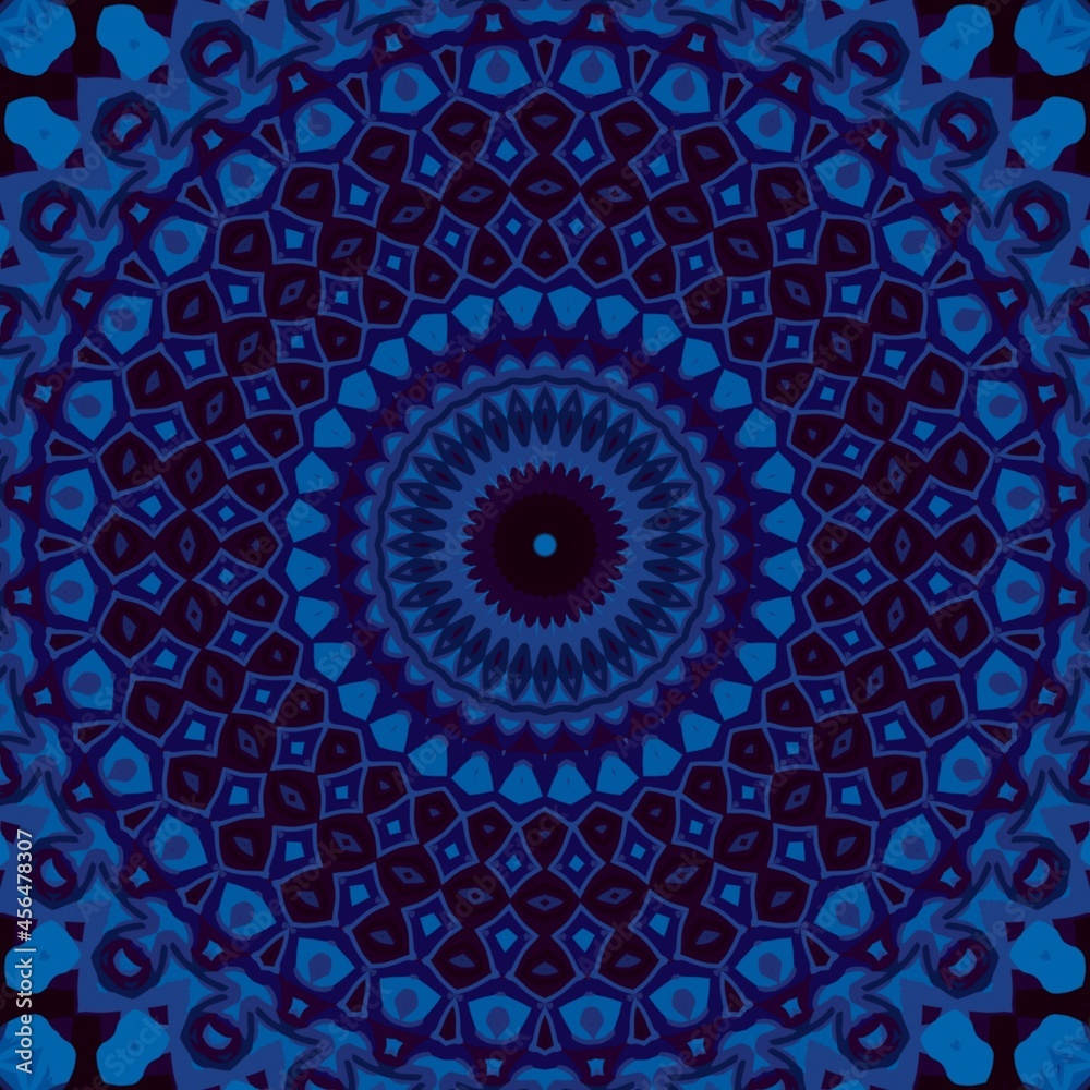 design pattern with geometric mandala style on black background design pattern with geometric mandala style on black background