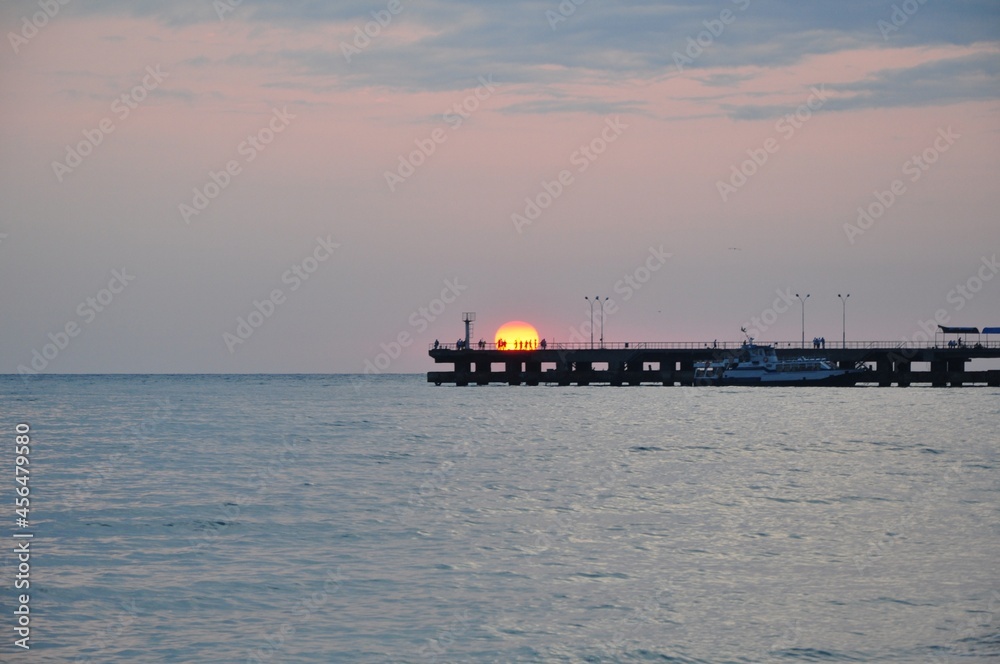 ship at sunset ship at sunset