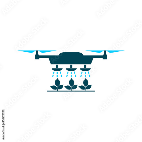 Cultivation drone icon isolated on white background