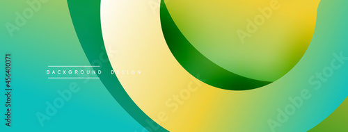 Abstract overlapping lines and circles geometric background with gradient colors