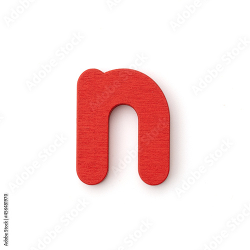 colorful wood n letters isolated on white