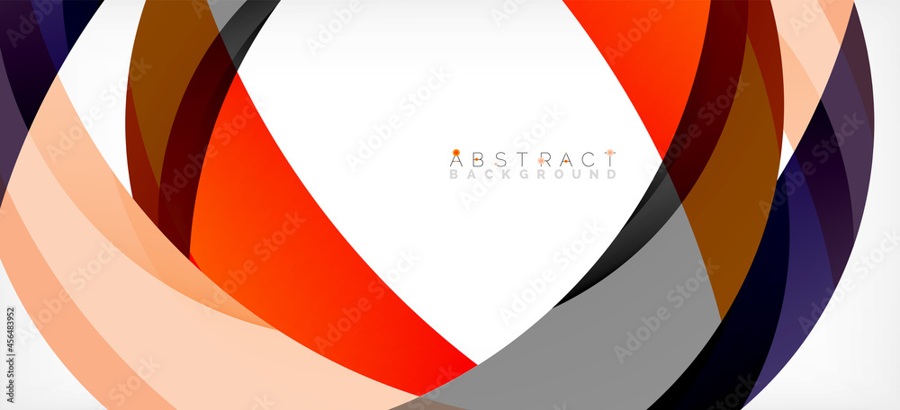 Geometric abstract background. Circle created with overlapping color shapes. Vector Illustration For Wallpaper, Banner, Background, Landing Page Geometric abstract background. Circle created with overlapping color shapes. Vector Illustration For Wallpaper, Banner, Background, Landing Page