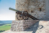 Bronze cannon in front of Krasna Horka Castle. Slovakia.