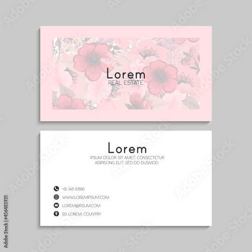 Business Card Set. Vector illustration. EPS10