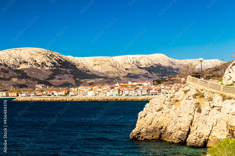 The bay of Baska in a sunny day