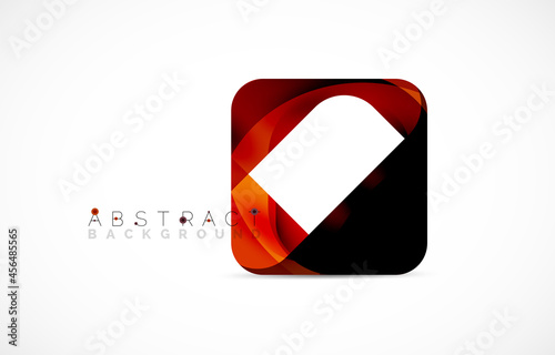 Free Download Minimal background. Abstract square shape with round corners created with wavy forms. Vector Illustration For Wallpaper, Banner, Background, Landing Page - GFXLoad