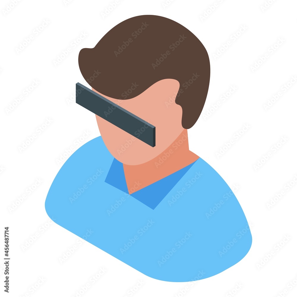 Hidden person icon isometric vector. Anonymous man. User character Hidden person icon isometric vector. Anonymous man. User character