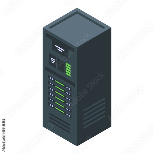 Api data server icon isometric vector. Software cloud. Program connection