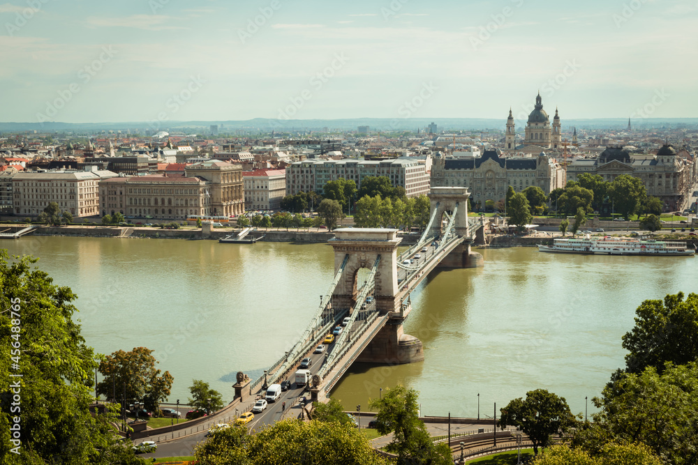 View of the Hungarian Parliament and Danube River form Buda Castle