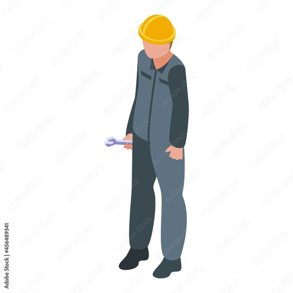 Factory engineer icon isometric vector. Industry process. Worker production