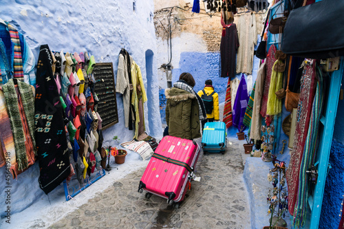 turistas en la medina, Chefchauen, -Chauen-, Marruecos, norte de Africa, continente africano photo