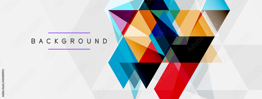 Mosaic triangles geometric background. Techno or business concept, pattern for wallpaper, banner, background, landing page Mosaic triangles geometric background. Techno or business concept, pattern for wallpaper, banner, background, landing page